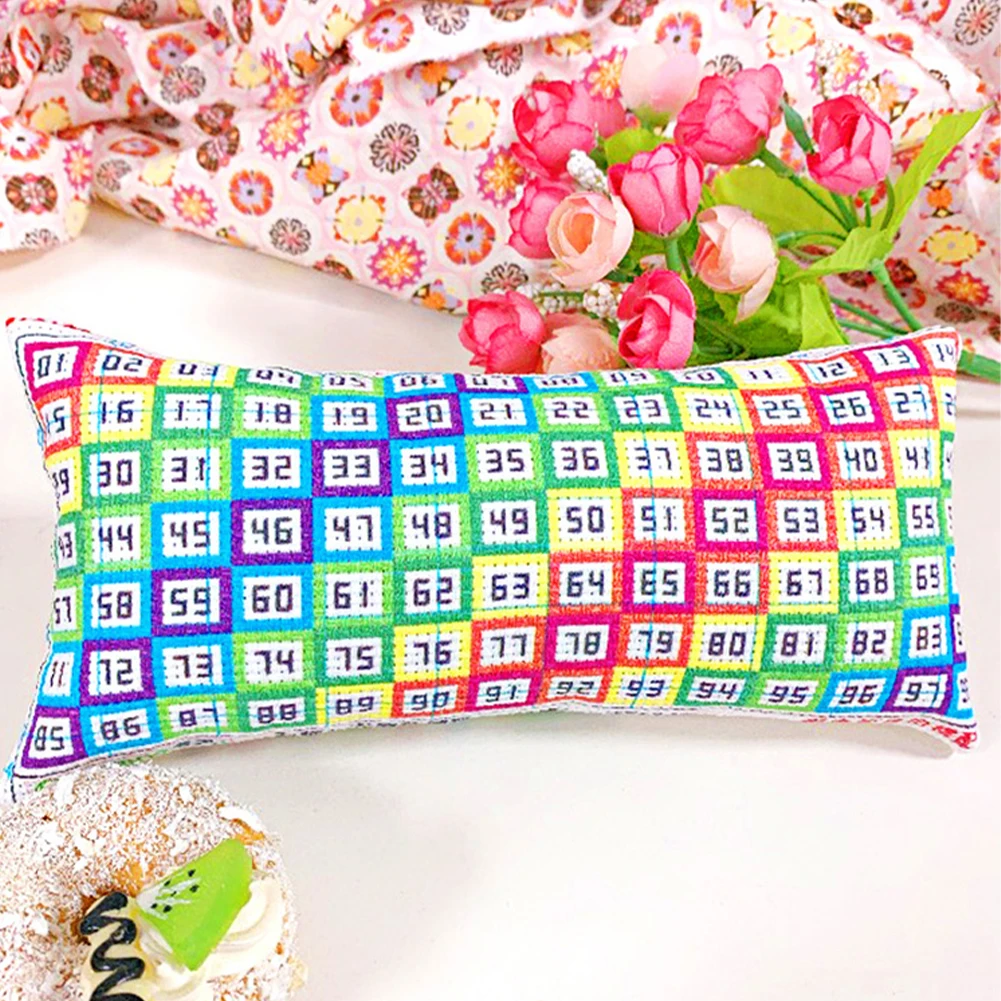 Sewing Needle Holder Number 1-98 Cross Stitch Embroidery Pin Cushion Colorful Needle Inserting Holder Rainbow Pillow Shaped Needlework DIY Crafts