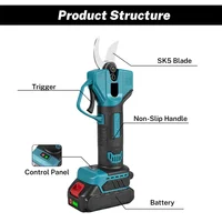 Ciseaux électriques 30MM, 2 vitesses, sans fil, pour la coupe des branches d'arbres fruitiers, outils électriques pour batterie Makita 18V 8