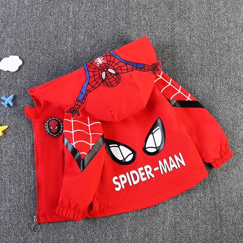 Kids Jackets Spring Autumn Spider Thin style Children costume boys Coats Jacket girls Hooded Coat Kids Outwear boy Clothing