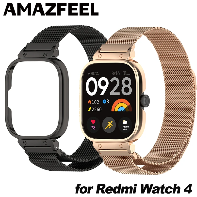 

10 шт. магнитный ремешок для Xiaomi Redmi Watch 4 металлический браслет из нержавеющей стали ремешок для Redmi Watch 4 защитный чехол Аксессуары