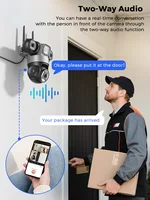 ICsee caméra IP PTZ sans fil 8K 15MP 3 lentilles 3 écrans 9MP 4K Audio bidirectionnel WiFi caméra de Surveillance de sécurité CCTV extérieure 4