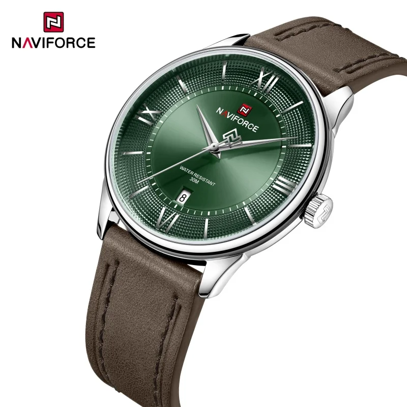 NAVIFORCE Men's Quartz Watch 42mm Casual Business Watch Waterproof ...