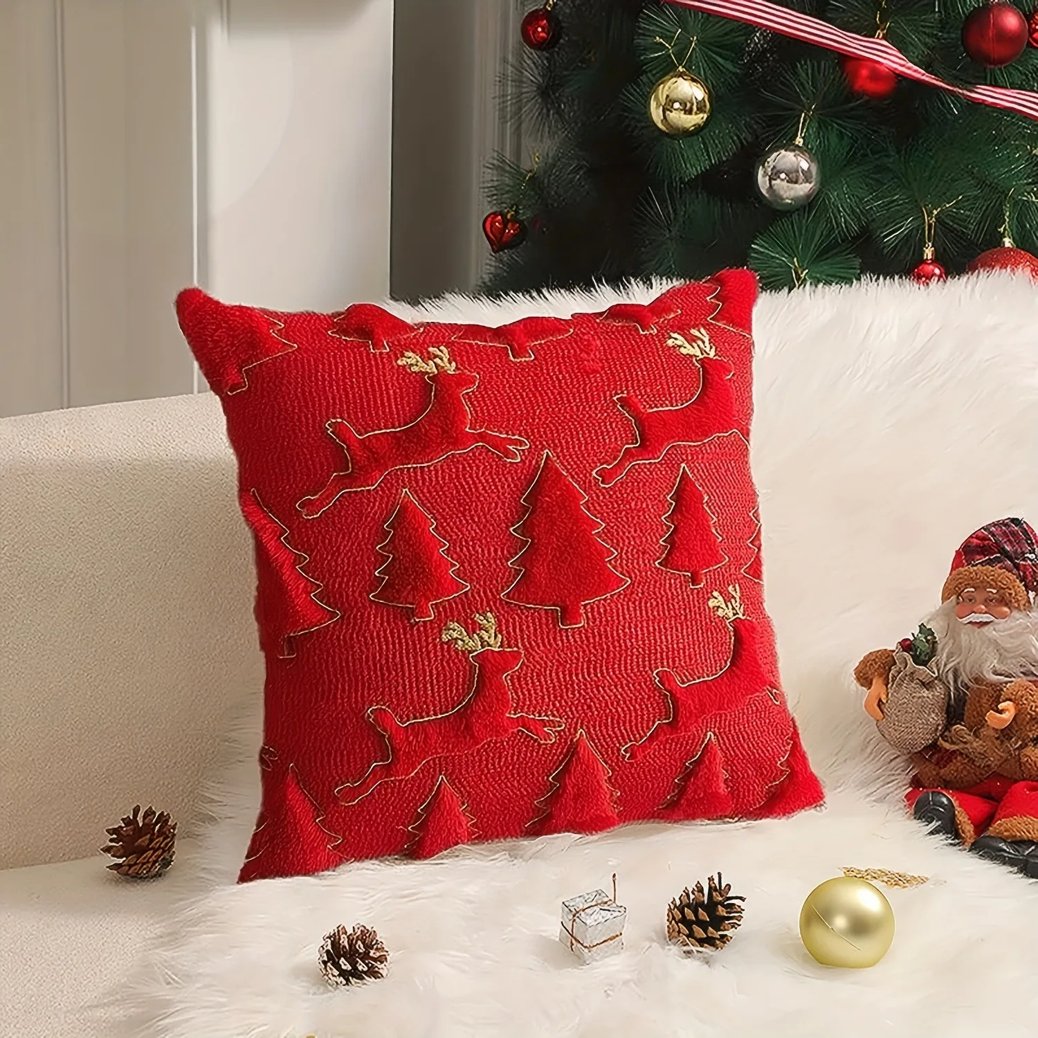 AACORS Funda De Almohada De Navidad De 18 X 18 Pulgadas