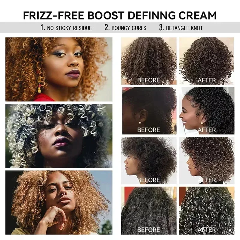 50ml Hair Volumizing Cream Anti-Frizz Bouncy Resilient Enhancer Styling Lotion Natural Wavy Wigs Styling Hair Conditioner 2