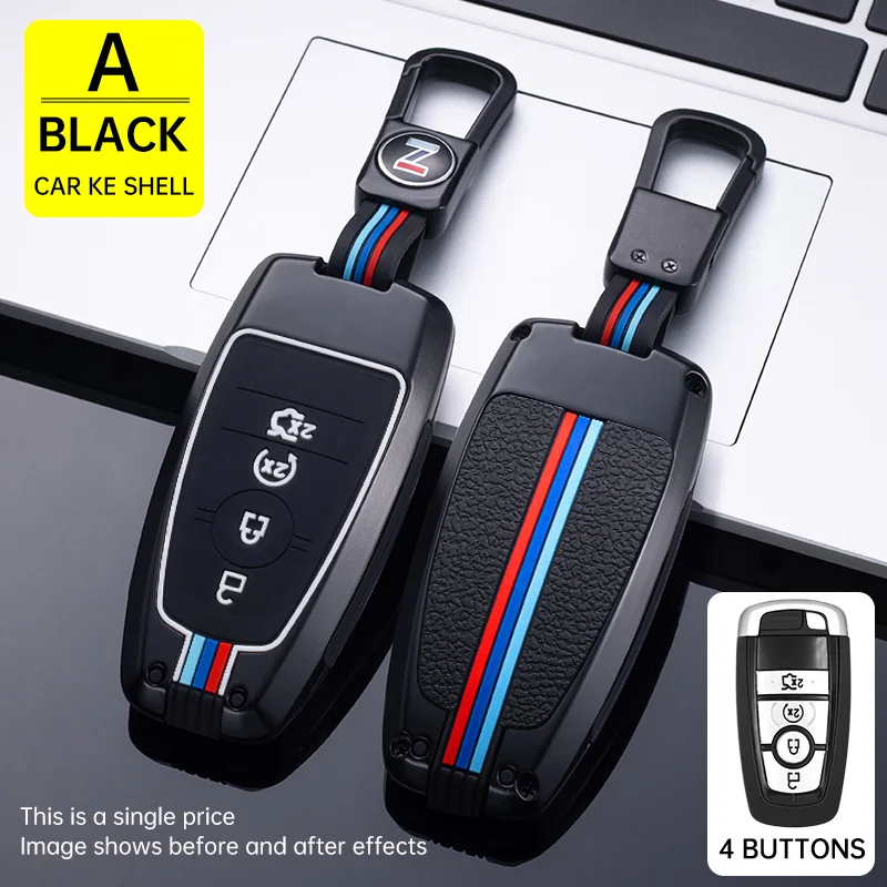 New Black Metal Auto Chiave A Distanza Della Copertura Della Cassa Del Supporto Per Ford Fusion Mustang Explorer F-150 F-250 F-350 2017 2018 Accessori Auto - S20f98efe955440cbbfca17cea292ebe7X