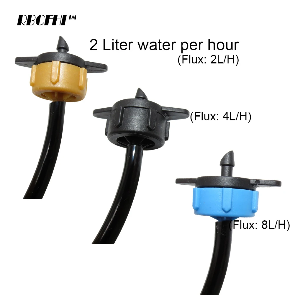 2L 4L 8L Greenhouse Fixed Flow Pressure Compensating Emitter Head Garden plant Water Micro Flow Regulator Irrigation Drippers