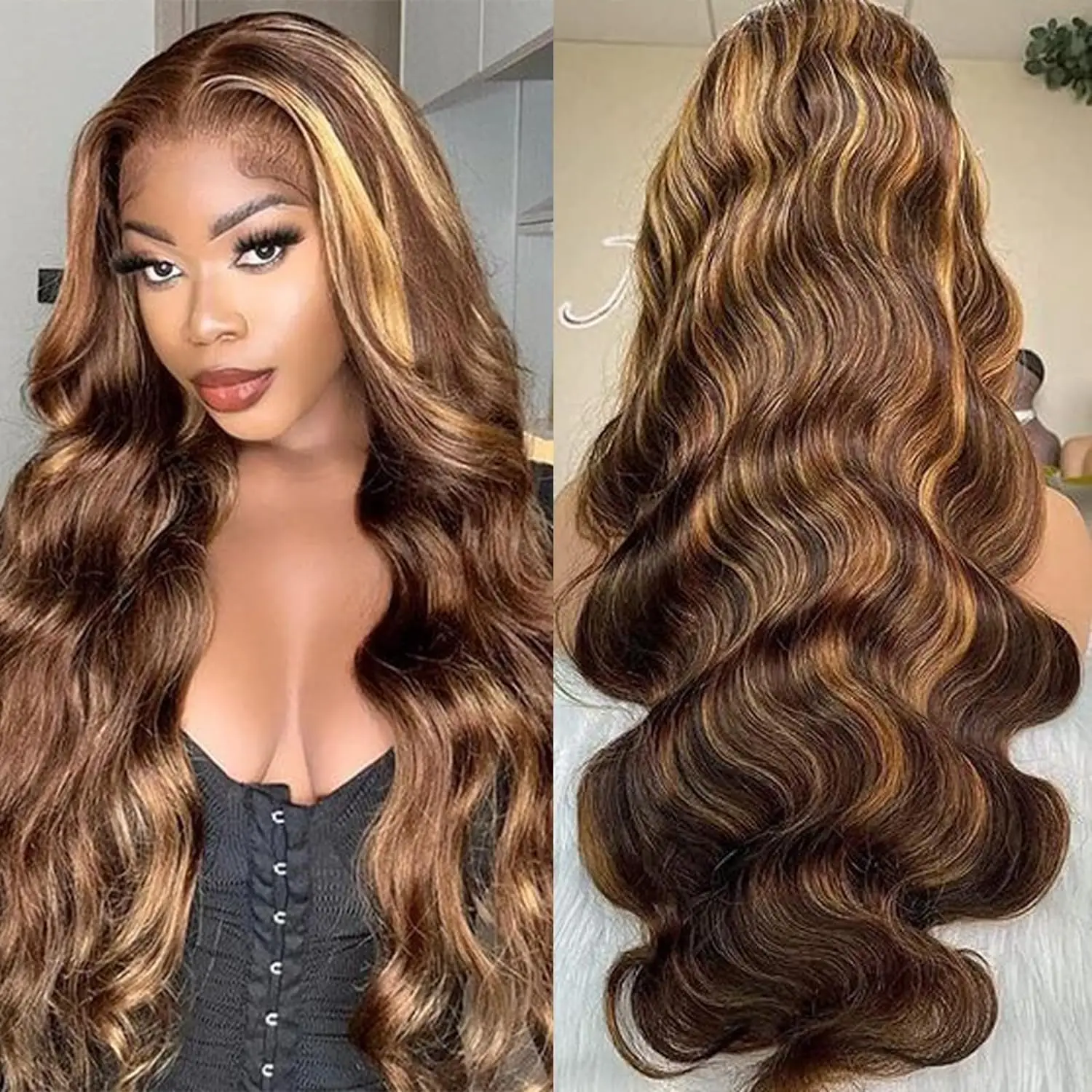 

13x4 Highlight Wig Human Hair 13x6 Lace Frontal Wig Human Hair Wigs For Women 30 38 Inch Honey Blonde Body Wave Lace Front Wig