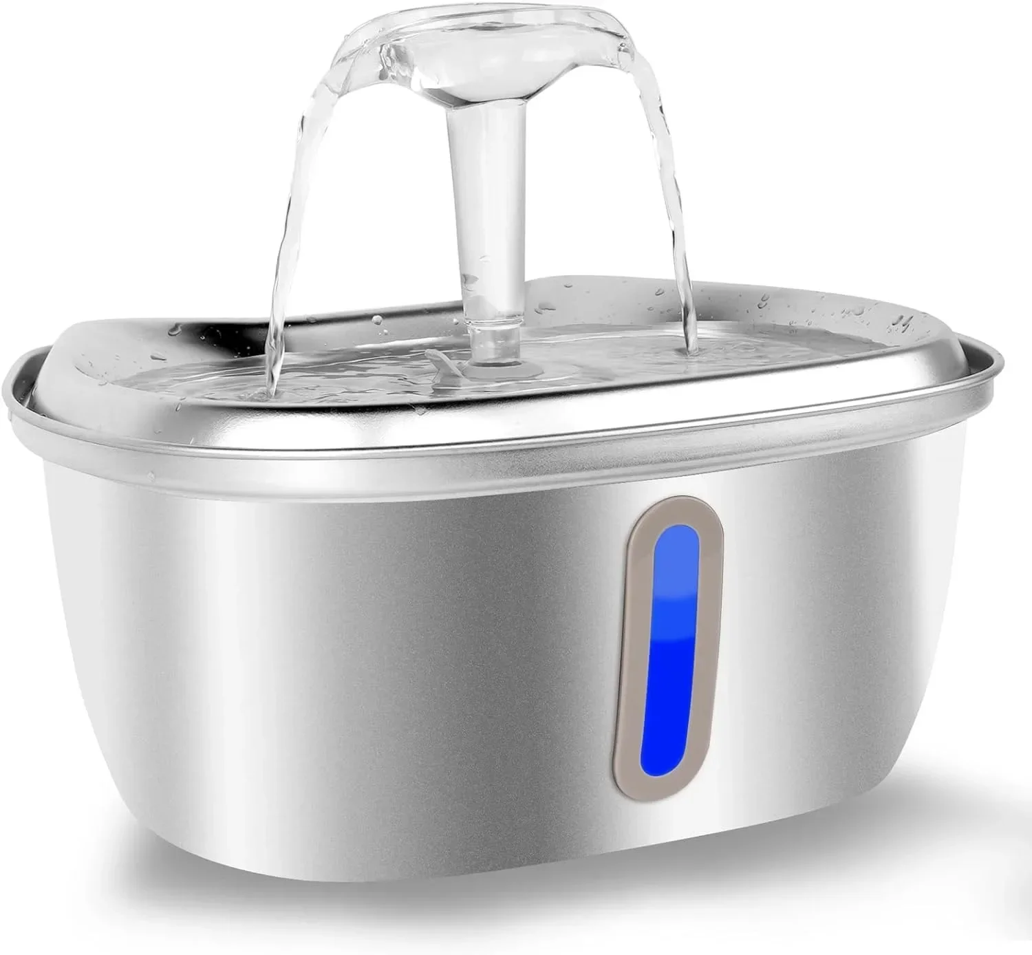 

Stainless Steel Cat Water Fountain, 105oz/3L Automatic Cat Water Fountain with Water Level Window Dog Dispenser for Cats