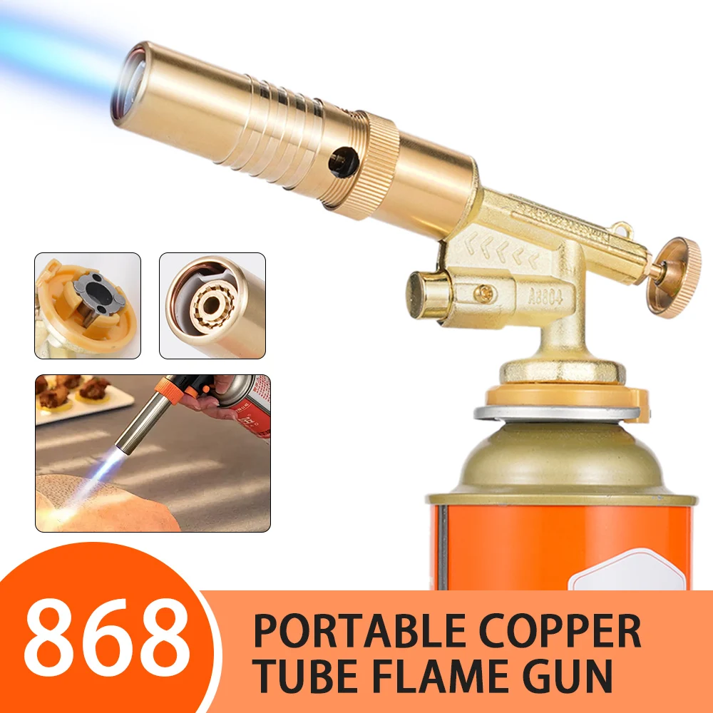 

Portable Welding Torch Gas Burner Flame Gun High Temperature Brass Copper Gas Torch Brazing Solder Propane Welding Plumbing