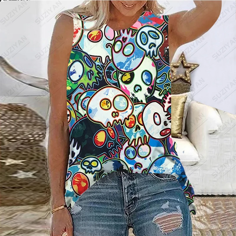 

Cool Skull Women's Sports Yoga Set Running Piece Sexy 2023 New Women's Sports Set Energy Solid Color Casual Wear Sleeveless