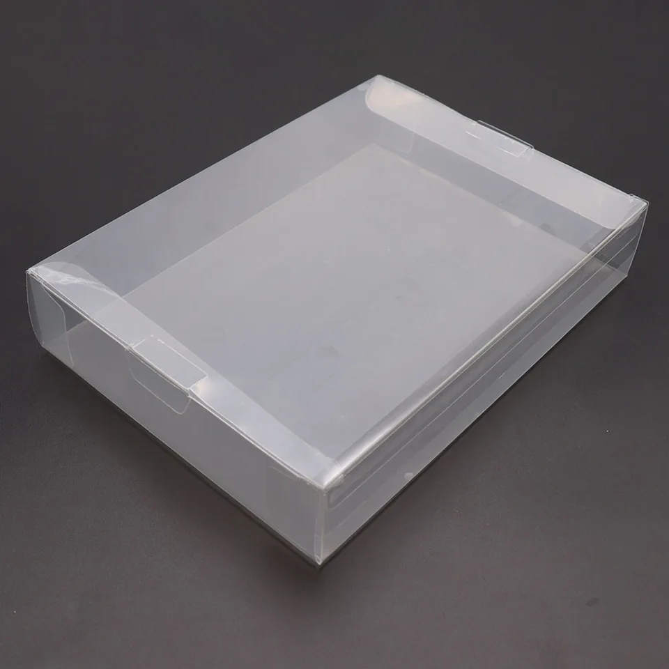 10pcs Clear transparent for SNES For N64 Game box Protector Case CIB games plastic PET Protector for game boxes
