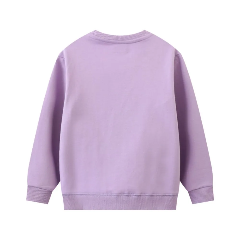 Hoodies Children's Clothing Kids Clothes Baby Girls Purple Outerwear Cartoon Unicorn Sweatshirt Spring Autumn Tops