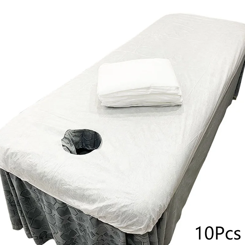 10pcs Disposable Sheets Table Cover Solid Color Bed Cover With Hole Elastic Non-woven Salon Massage Bed Sheets Tattoo Supply 3