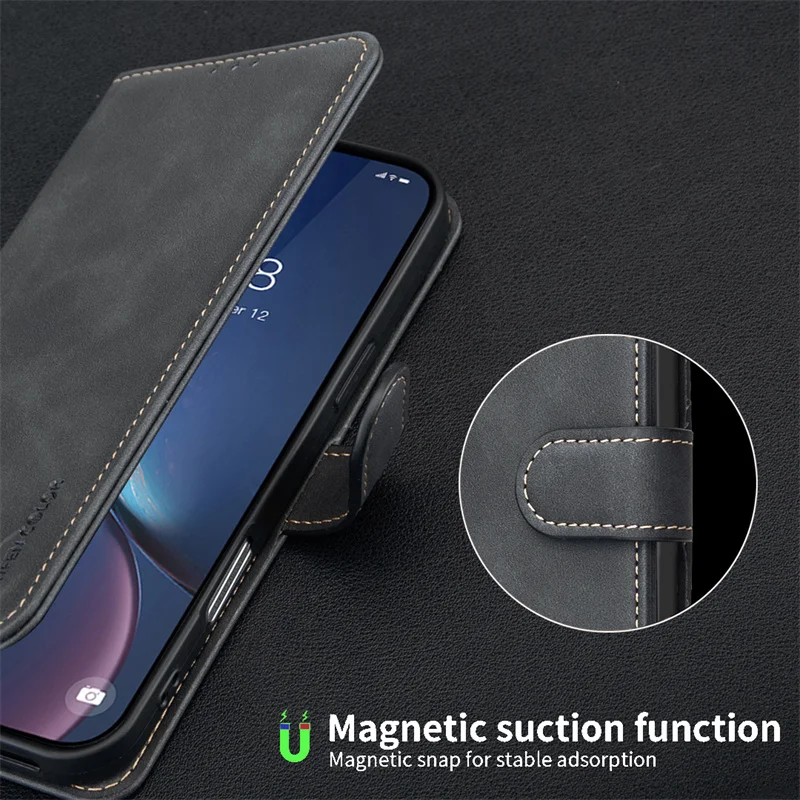 Leather Wallet Flip Phone Case - Stylish and Durable Protection