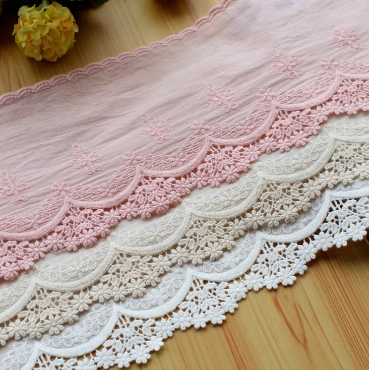 Clothing Lace Accessory Fabric DIY Home Textile Jewelry For Women's Skirt Cotton Embroidery Lace Trim Lace Fabric Lace Garment Accessories Lace Sewing Supplies Lace Accessories Lace Sewing Accessories Clothing Accessories Clothing Craft Accessories