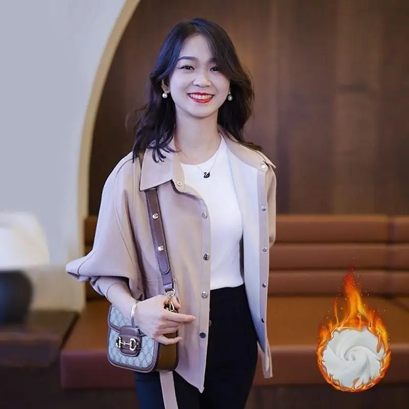 

Autumn New Loose Solid Shirt Brand Excellent Batwing Sleeve Blouses and Tops Fresh Casual Design Female Long Sleeve Shirts T353