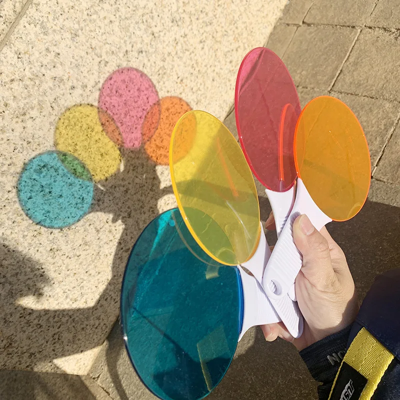 5PCS Set Montessori Color Mixing Learning Toys For Kids Physical Science Optical Filter Preschool Classroom Supplies