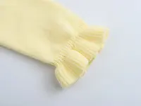 Women Fall Elegant Knit Cardigan Yellow Petal Sleeve Sweater 2025 Autumn Fashion Versatile Sweet Vibrant Sweater Cardigan - Image 5