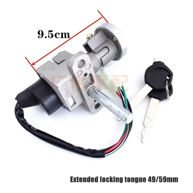 Motorcycle Switch Key Faucet Lock Head  Electric Door  4 Wires For GY6 CG125  ATV Scooters Ignition Universal newest universal 4 button clone cloning copy 315mhz electric garage door remote control duplicator key