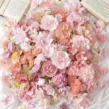 Pink Artificial Rose Daisy Set 1