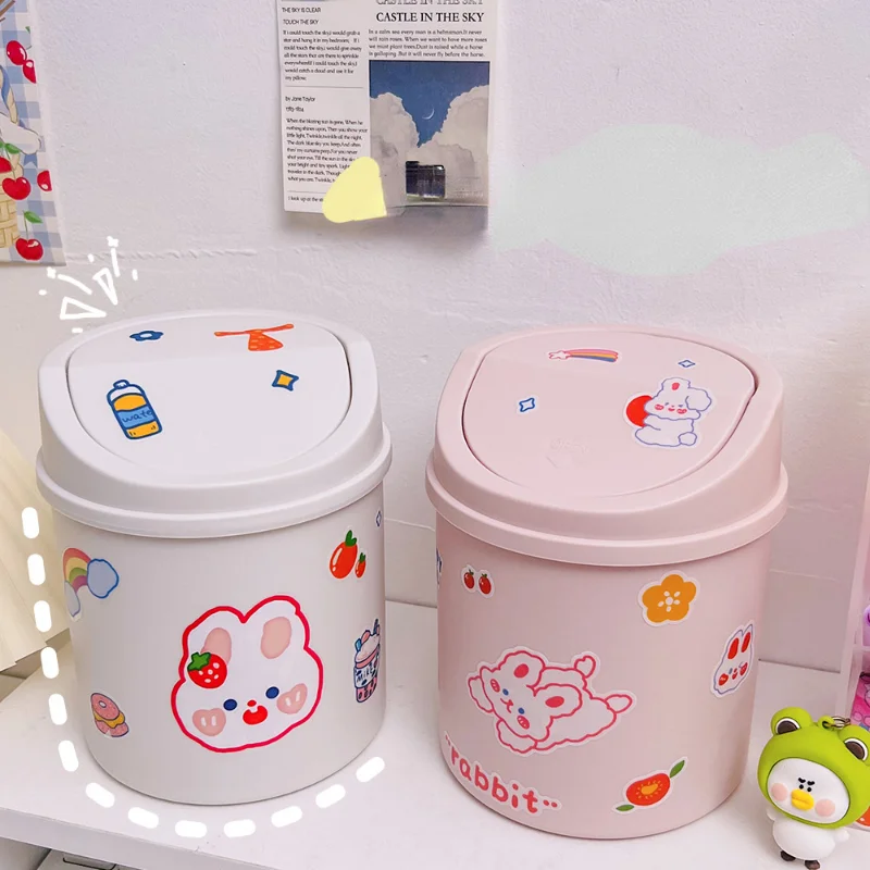 Waste Bin Small Trash Can Mini Desktop Ashcan Litter Trash Little Table Top Can For Desk Office Supplies Garbage Basket