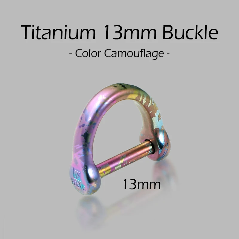 Black Titanium D Buckle Keychain with Horseshoe Design – Premium EDC Accessory