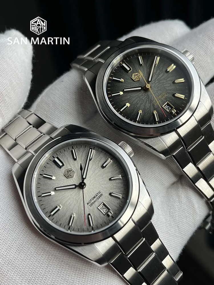 San Martin 36/39/42mm SN0144 JianZhan Dial Gada Watch Miyota 9015 Original Design Men Luxury Dress Automatic Mechanical Watches 3