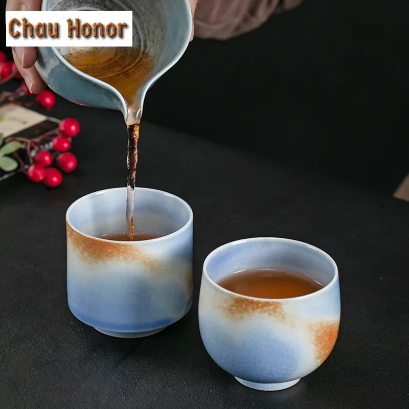 Handmade Wood-fired Porcelain Teacup Boutique Tea Bowl Mug Tea-tasting Fragrance Cup High-end Chazhan Master Cups Tea Services