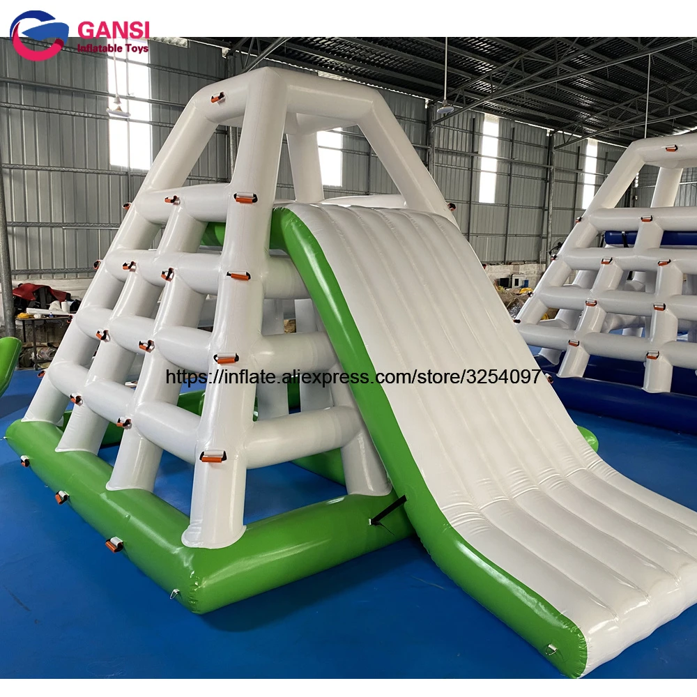 Water Park Equipment Floating Climbing Tower Inflatable Water Slide