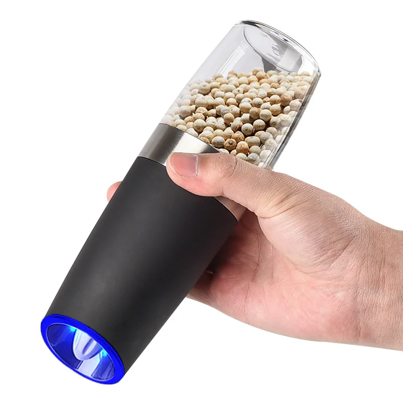 Automatic Gravity Salt And Pepper Grinder Spice Grinder Adjustable Coarse  Fine Spice Grinder, With LED Light Kitchen Tools - AliExpress