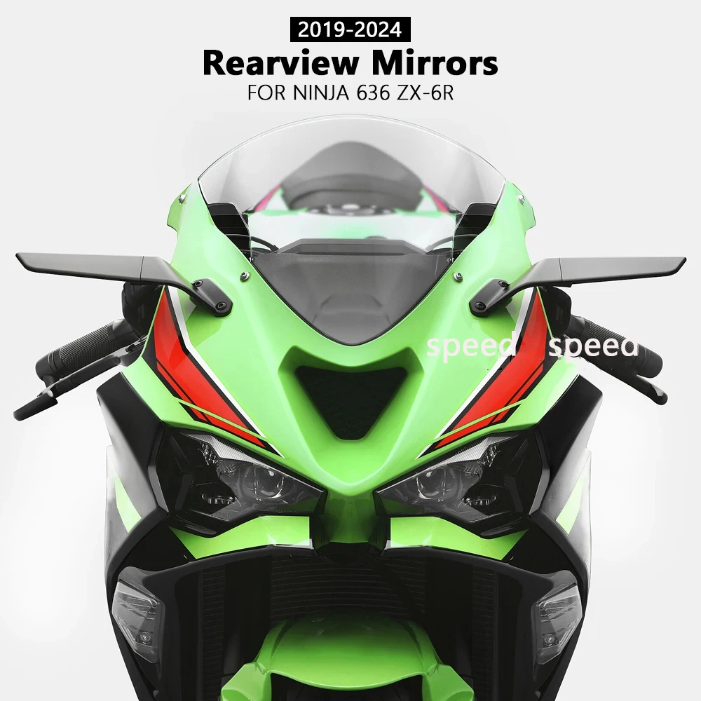 새로운 오토바이 백미러 가와사키 닌자 636 ZX6R 2019-2026 스텔스 스포츠..