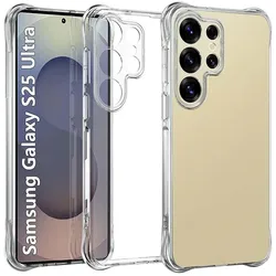 Premium Shockproof Protective Phone Case with Four - Corner Bumper Design for Galaxy S25 (Transparent)