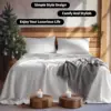 Pure Linen Sheet, 100% French Stonewash Pure Linen Bed Sheets Soft Durable Breathable Bedding for Hot Sleepers, 1 Flat Sheet 4