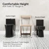 Compact Elongated Black Toilet 17.3" ADA Chair Height Dual Flush 1000g Soft Close Seat 5