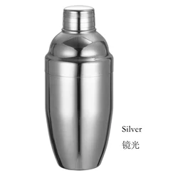 Premium Stainless Steel Cocktail Shaker Set - 500ml Capacity (Silver)