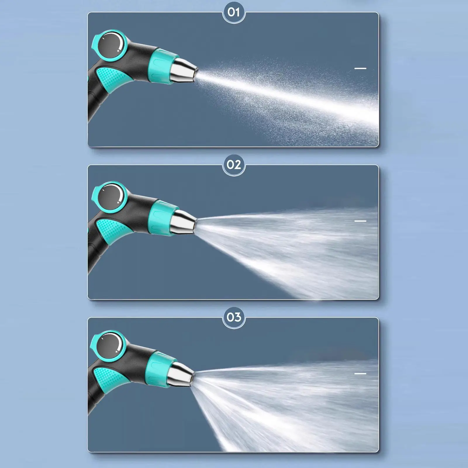 녹 방지 조절식 고압 호스 노즐 다기능 정원 분무기 헤드 (차도, 파티오, 데크, 잔디밭, 울타리, 타일용)