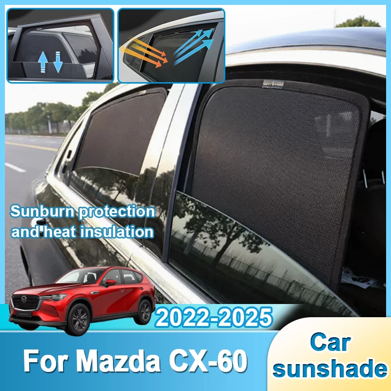 Protections De Seuils De Portière Pour Mazda CX-60 2022-2025 - Lot De 4 Pièces (2 Avant, 2 Arrière) - Acier Et Plastique