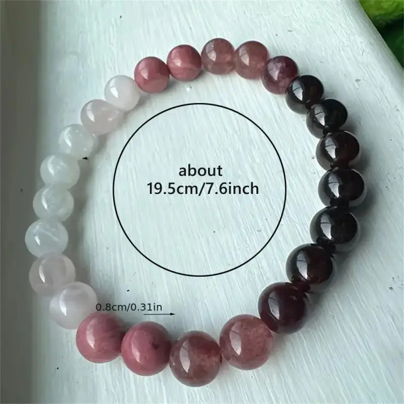 pink Amethyst Bracelet cubic self love braclet couple love gifts beautiful jewelry real natural stone beaded bangles handmade