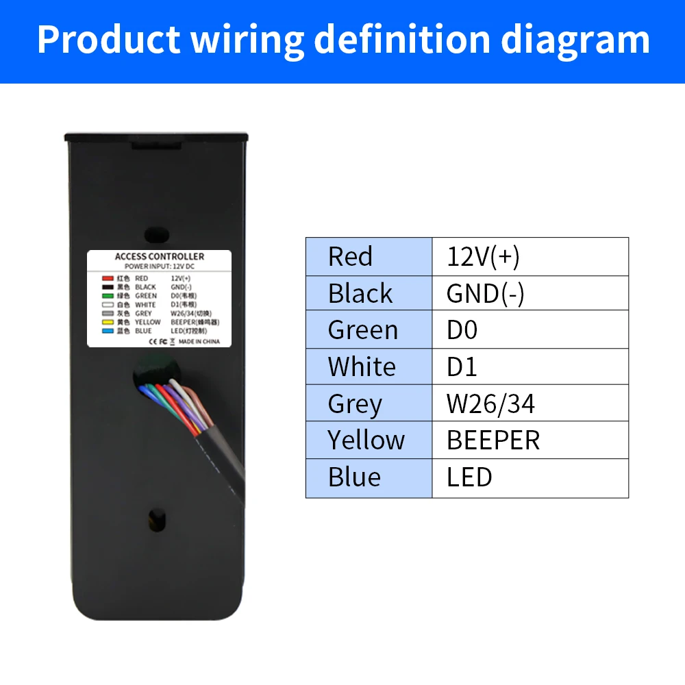 Waterproof RFID Proximity Card Reader for Access Control Systems