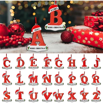 7.8CM Christmas tree letter decorations Pendant 26 Letters 1