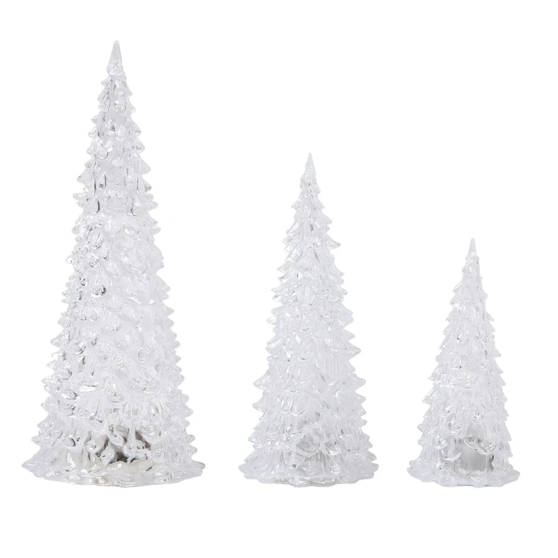 

C7AD Christmas Tree Figurine Light Christmas Tree Decorations with Multicolor LEDs