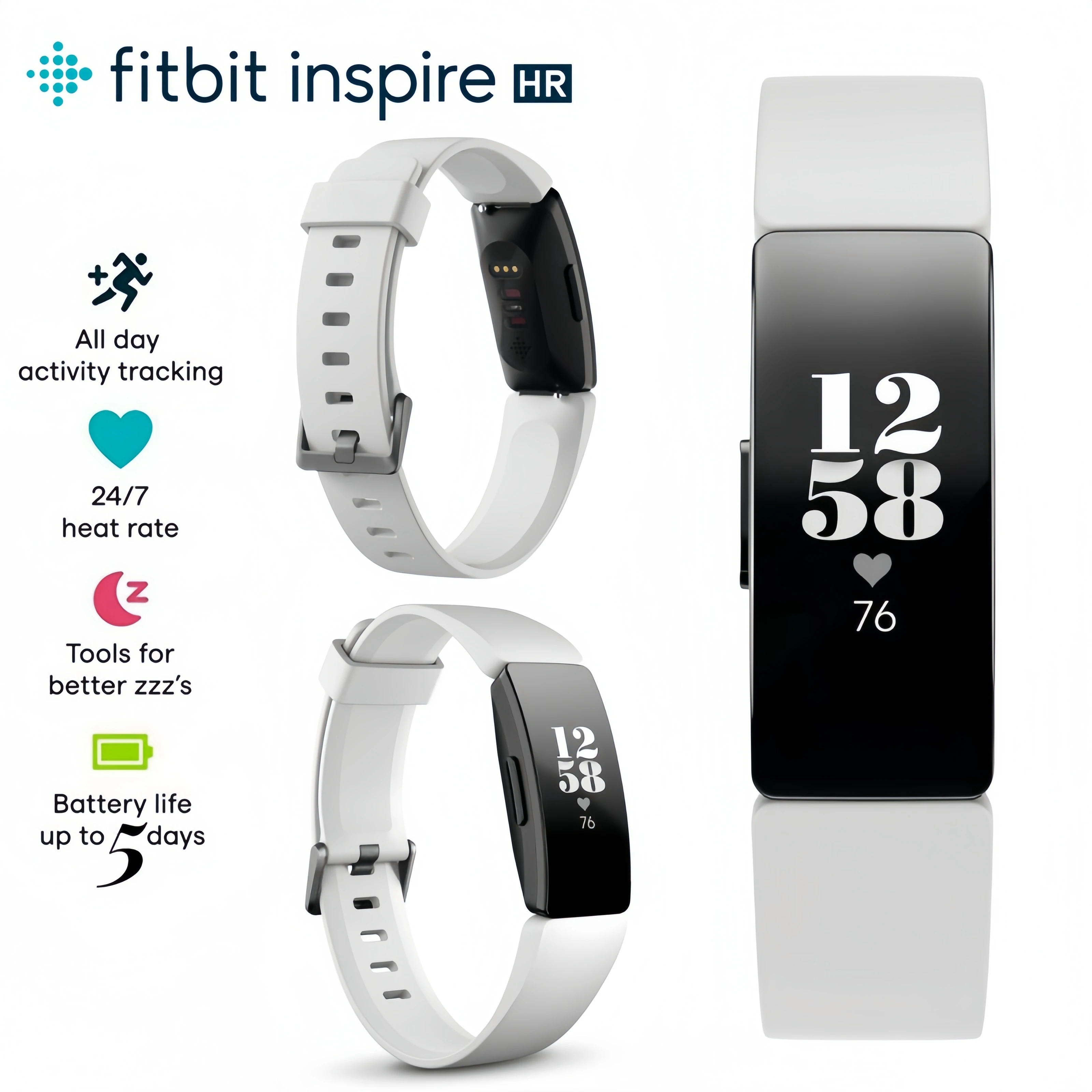 【新品】fitbit inspire HR （未開封） Fitbit Inspire HR Health & Fitness Tracker Unboxing & First