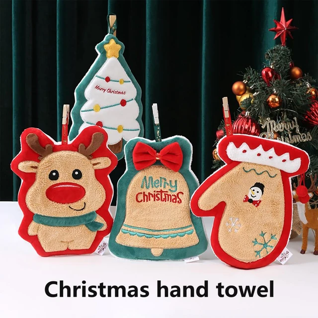 Decorative Luxury Hand Towel Santa Claus Christmas Towel Gift