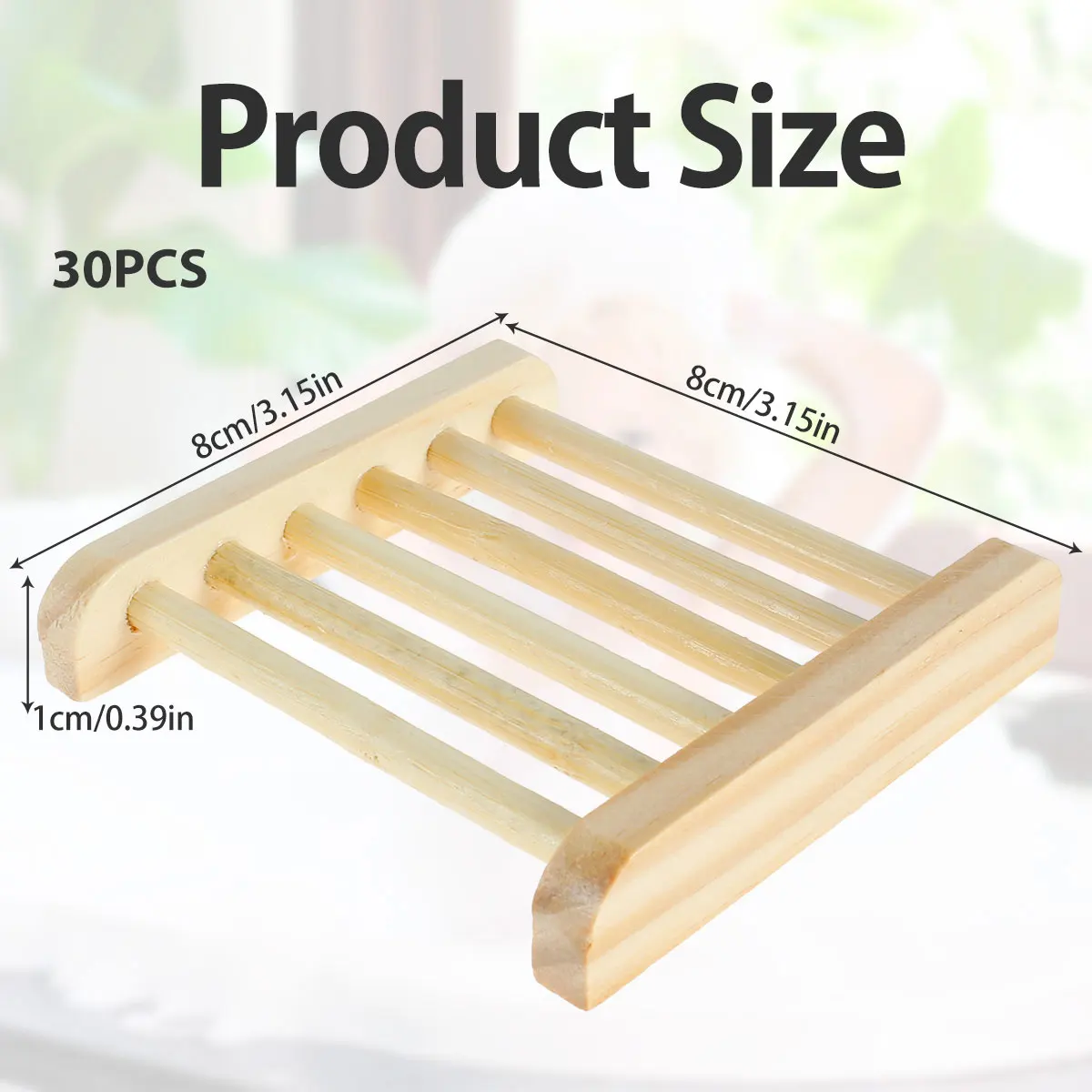 10/20Pcs Wooden Soap Dish for Shower Self Draining Soap Holder Dish Bathroom Soap Tray for Bathroom Kitchen Sink Soap Saver