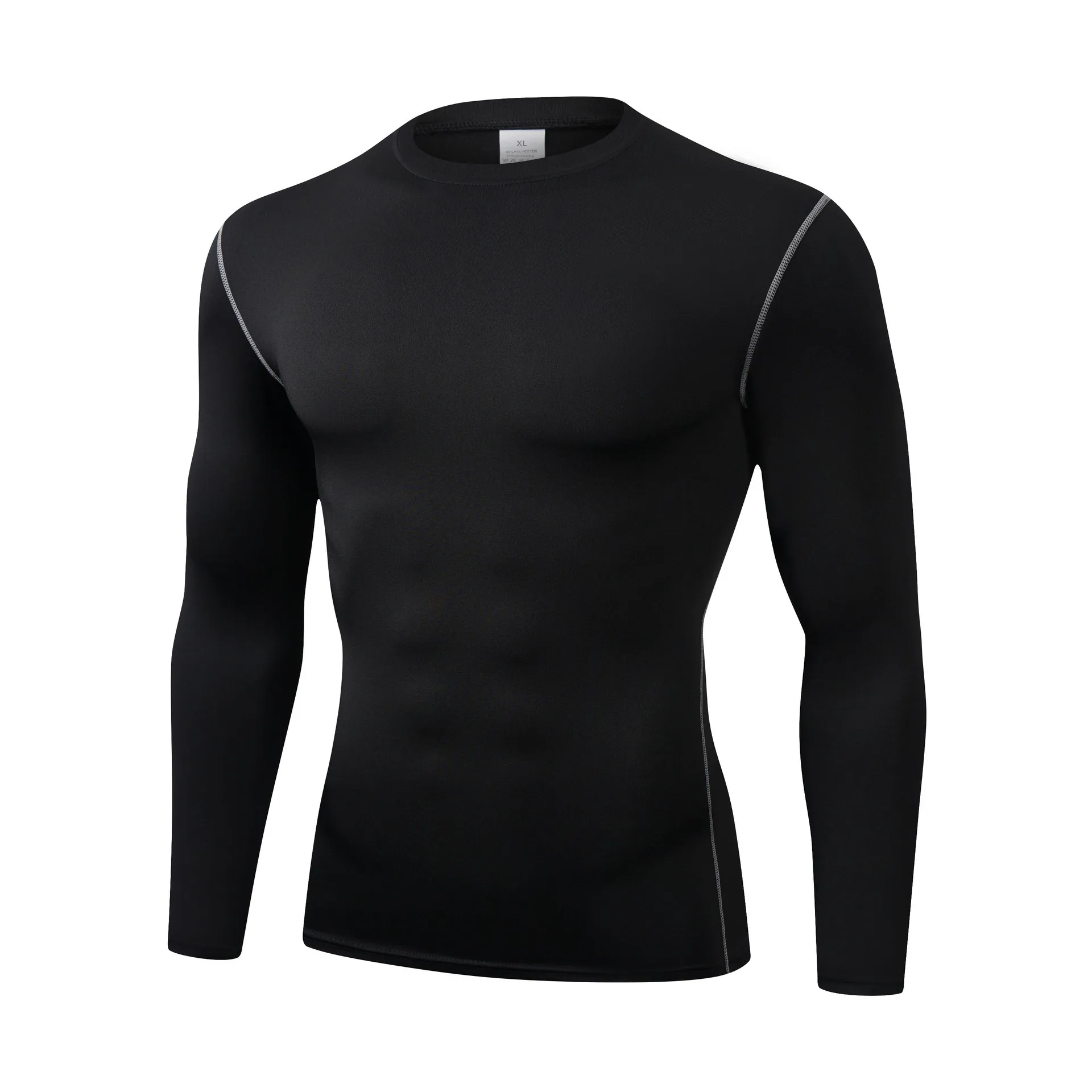 Description Picture 3 of itemMen Undershirts Thermal Underwear Thin Fleece Elastic Compression Fitness For Winter Sprots Wear