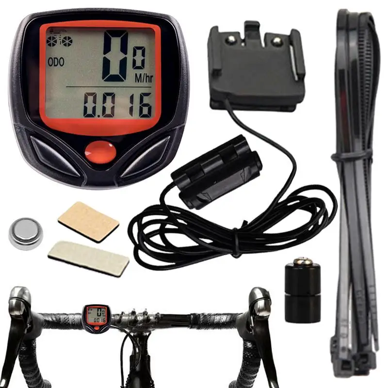 Bikes Odometer And Speedometer Wired Bicycles Odometer With LCD Display Multifunctional Portable Clear Data Bicycles Mileage