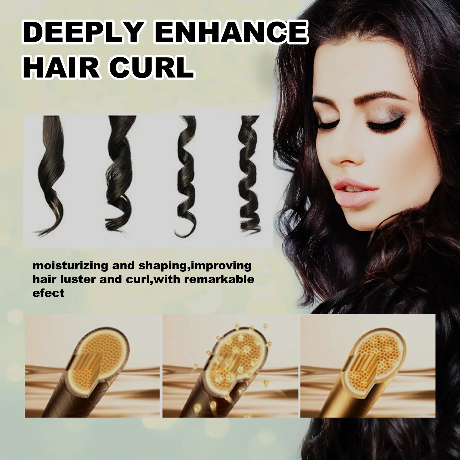 Moroccan Curly Hair Moisturizing Elastic Repair Damaged Dryness