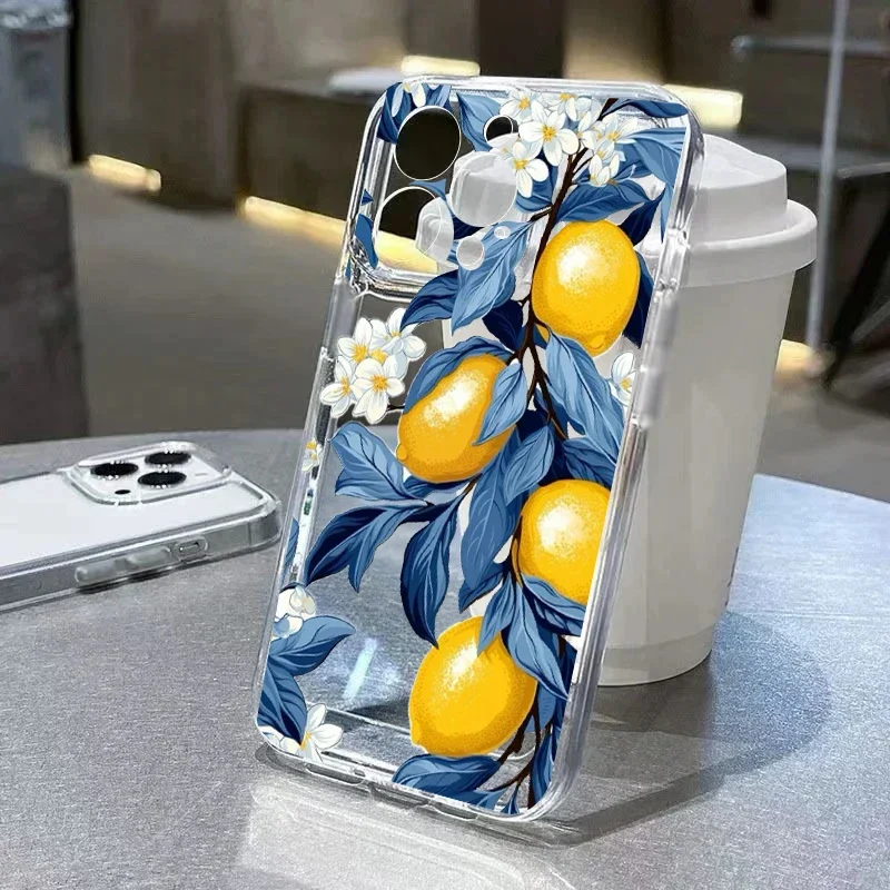 Summer Fruit Lemon Flower Protective Phone Case