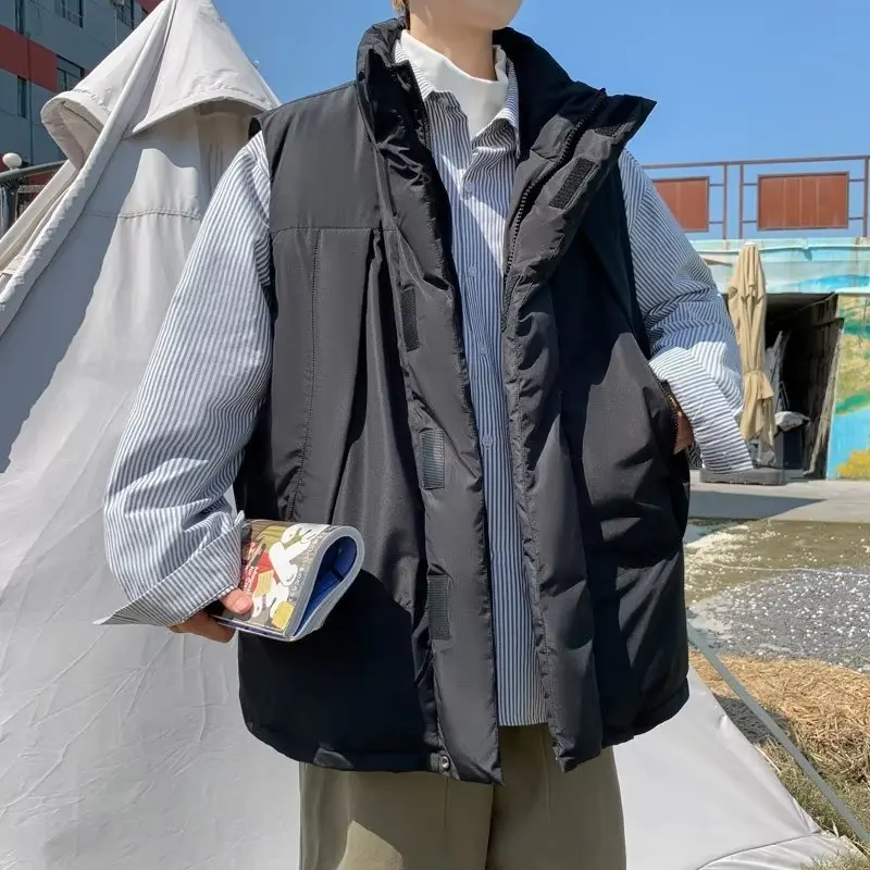 Retro Standing Collar, New Style Work Clothes, Cotton Clothes, Waistcoat, Warm Men's Fall and Winter New Loose Casual Coat