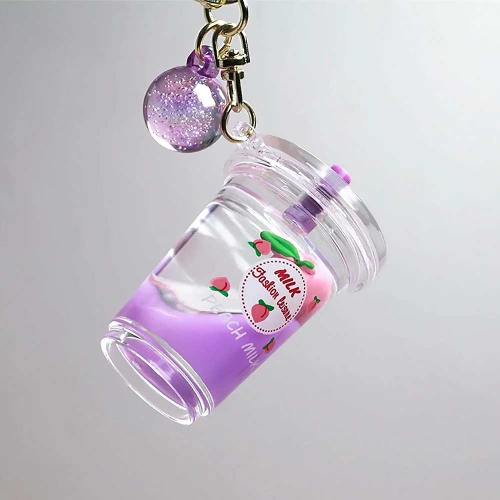 For Children Peach lip gloss Tea Cup Lip Gloss Charm Keychain Chain Honey Lip Oil Moisturizing Lip balm  Lipstick Cosmetics trendy football link chain soccer charm necklace pendant gold color sport ball jewelry men boy children gift pendant necklace